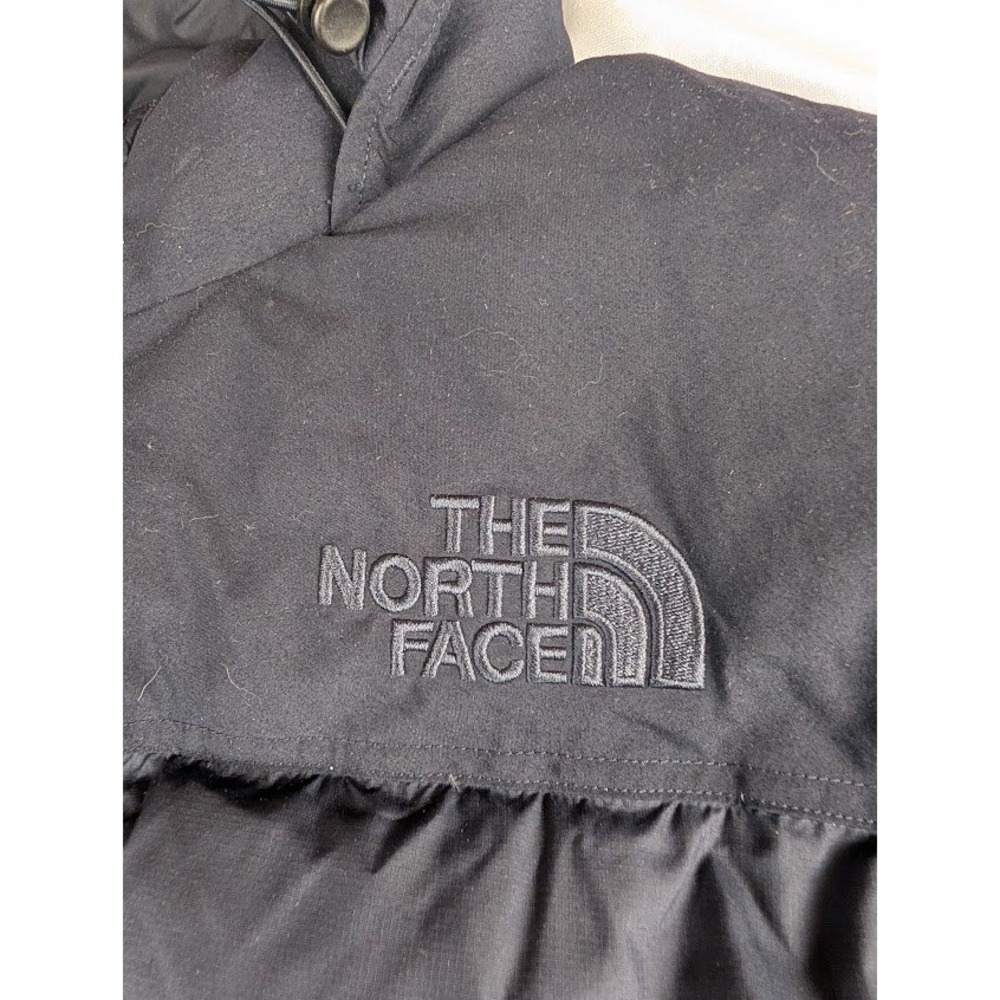 The North Face Nuptse 600 Fill Down Puffer Jacket Women's XL Dark Navy Hooded - Picture 2 of 16
